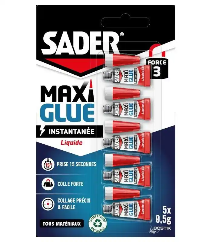 Sader Maxiglue Liquide - pack 5 x 0,5g Prix Bas