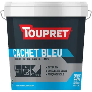 Dernière Chance Enduit de finition Cachet Bleu pâte Toupret prêt à l’emploi - 7KG, 20KG