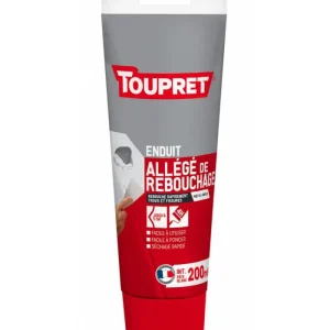 Authentique Enduit allégé de rebouchage pâte Toupret - 2KG, 400GR, 200GR