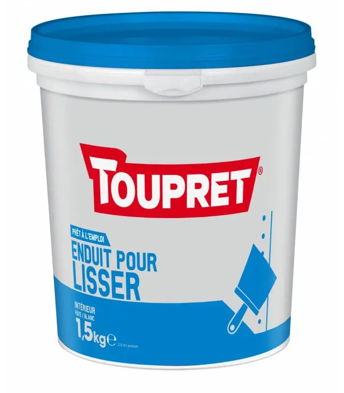 Enduit pour lisser pâte Toupret murs intérieurs - 7KG, 15KG, 4KG, 1,5KG, 330GR Livraison Express