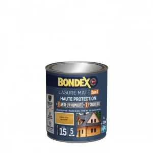 Commander Maintenant Bondex Lasure 2 en 1 Haute Protection – Anti UV/ Anti Humidité – Fongicide - Finition Mat velouté - 1L, 5L
