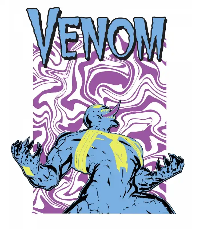 Quantité Limitée MARVEL VENOM COLOURFUL SCREAM 40X50