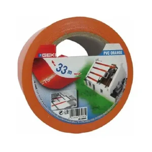 Offre Du Jour Adhésif PVC orange de masquage extérieur et intérieur - Longueur - 33m - Largeur - 50MM, 75MM