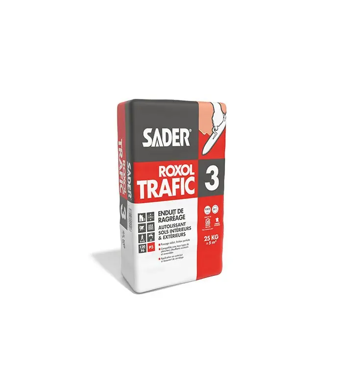 Enduit de ragréage de sol autolissant Roxol trafic 3 Vente Directe