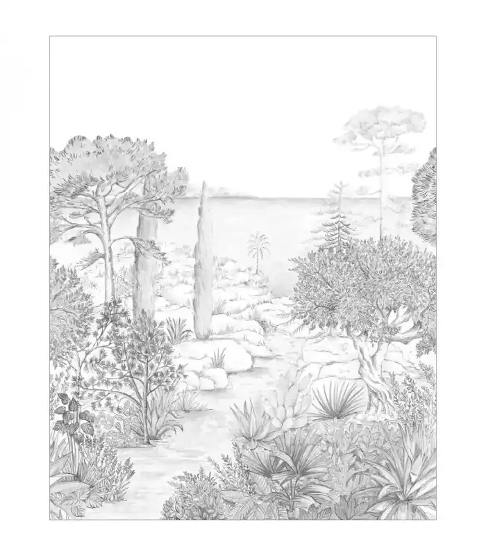 PANO, CASE. SOUTHERN PAINTING NOIR/BLANC 200x310 10471 PANW6 Bon Marché