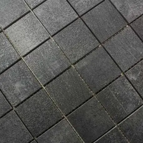 Pas Cher Mosaïque aspect béton mat sol et mur Nice Anthracite