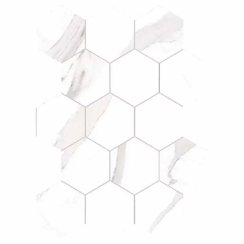 Nouvel Arrivage Mosaïque hexagonal statuary Mat 32,5x22,5 cm