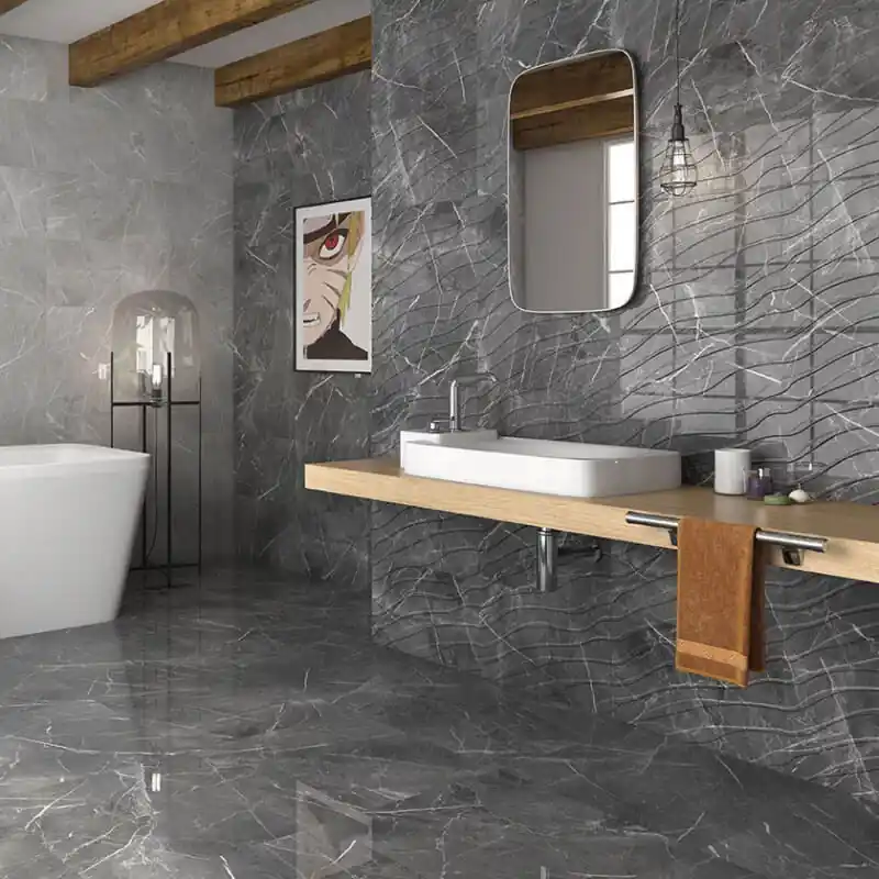 Nouveauté Carrelage intérieur relief Navia Marengo brillant 33x55 cm