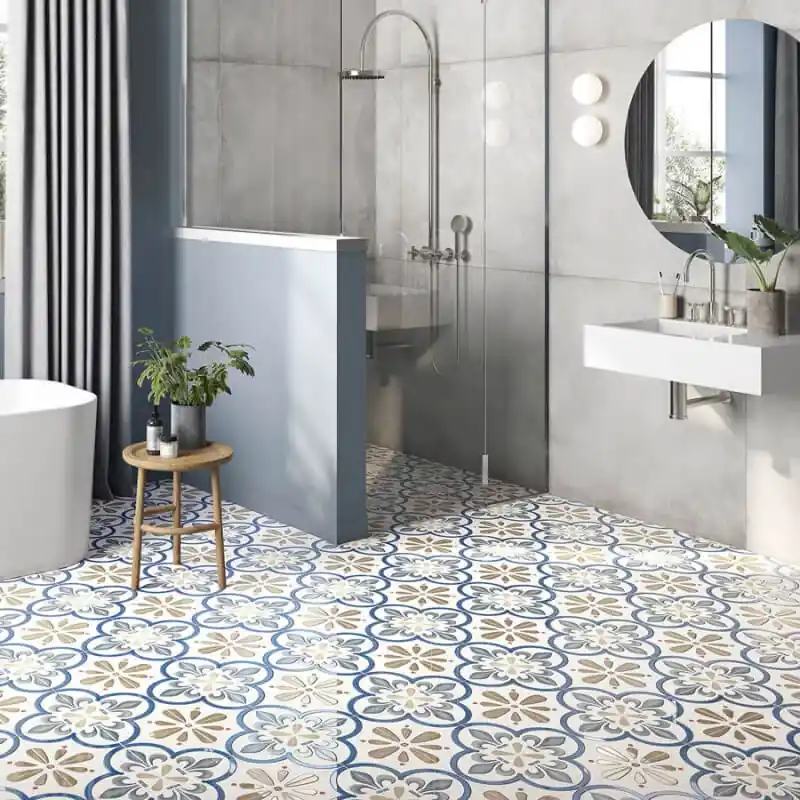 Remise Carrelage aspect carreau ciment Sevilla Decoro B brillant 20x20 cm