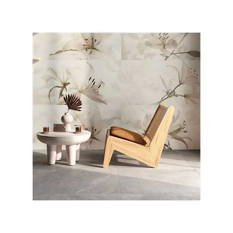 Promotion Saisonnière Carrelage mural effet papier peint Gioia Lilium mat 60x120 cm