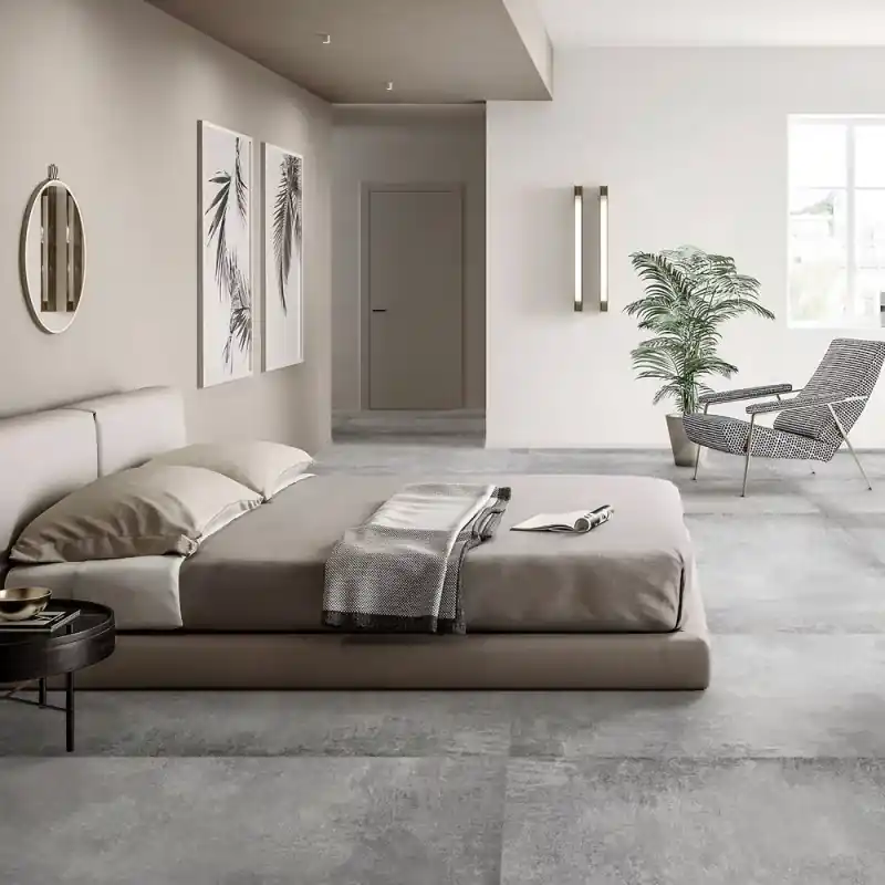 Carrelage sol et mur aspect béton Crux gris mat 60x120 cm Produit De Marque