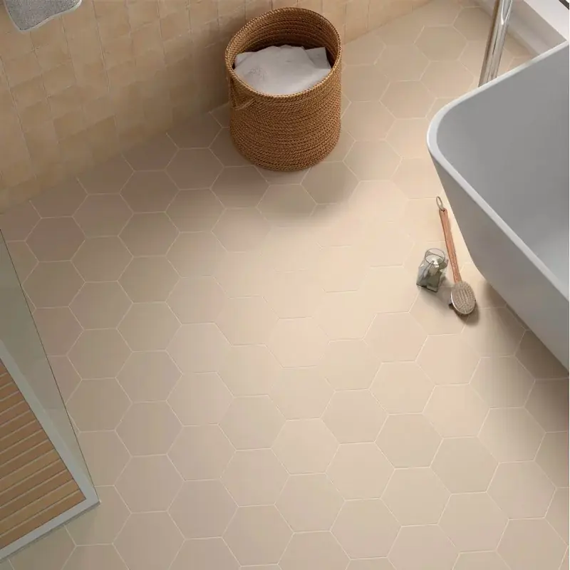 Commande En Gros Carrelage hexagonal sol et mur Coimbra taupe mat 17,5x20 cm