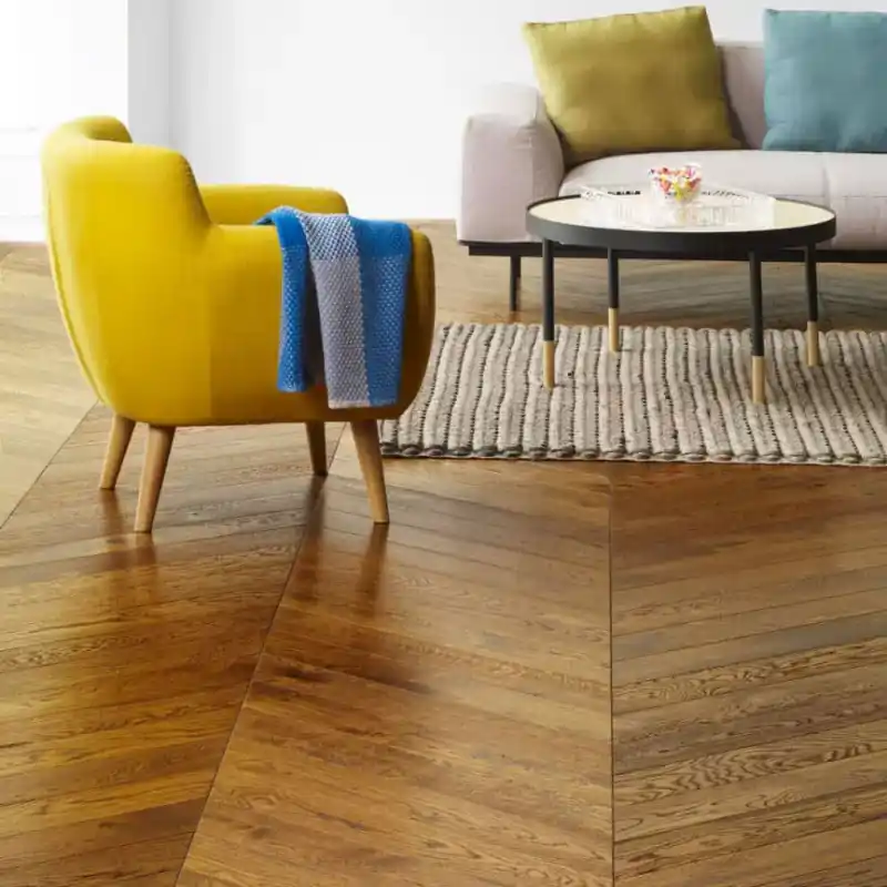 Parquet massif Point de Hongrie Cognac prenium vernis mat 14x90 cm Jusqu'à Épuisement Des Stocks