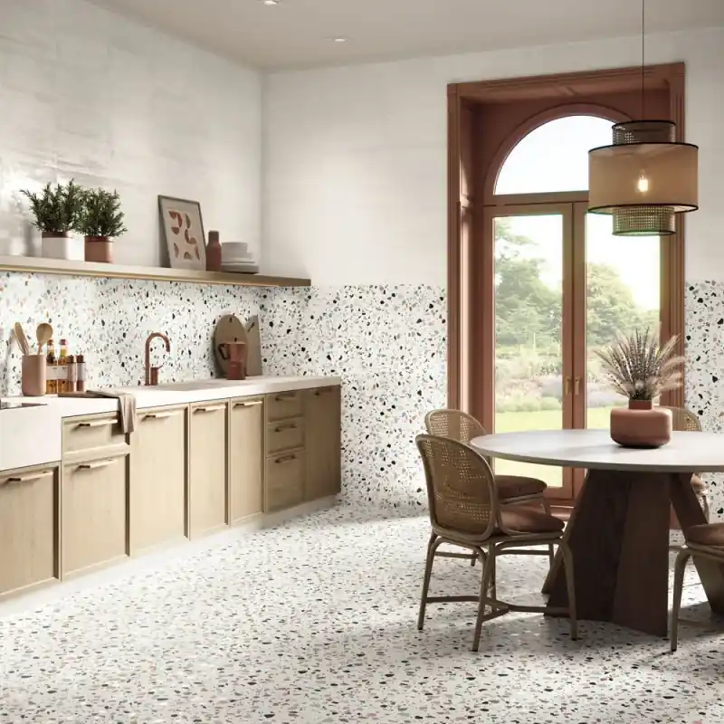 Carrelage aspect terrazzo Trendy mix mat 20x20 cm Meilleur Choix