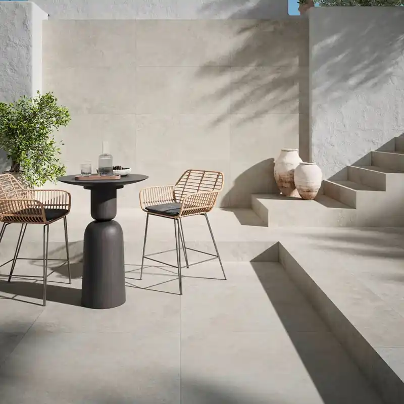 Réduction Carrelage aspect pierre Denver bone mat 90x90 cm