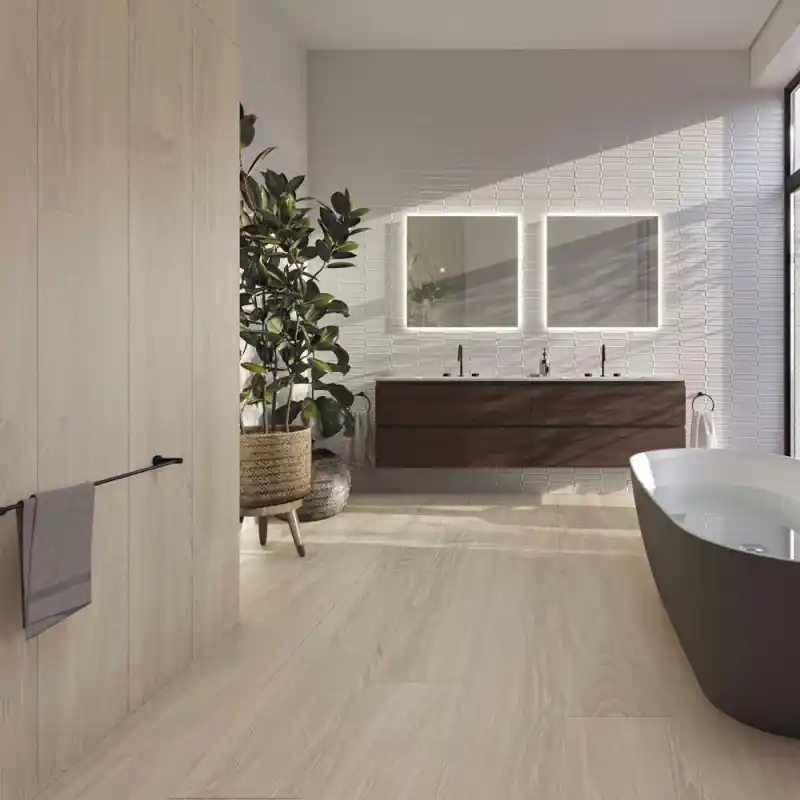 Bon Marché Carrelage mur et sol intérieur aspect parquet Lorien maple mat 30x180 cm