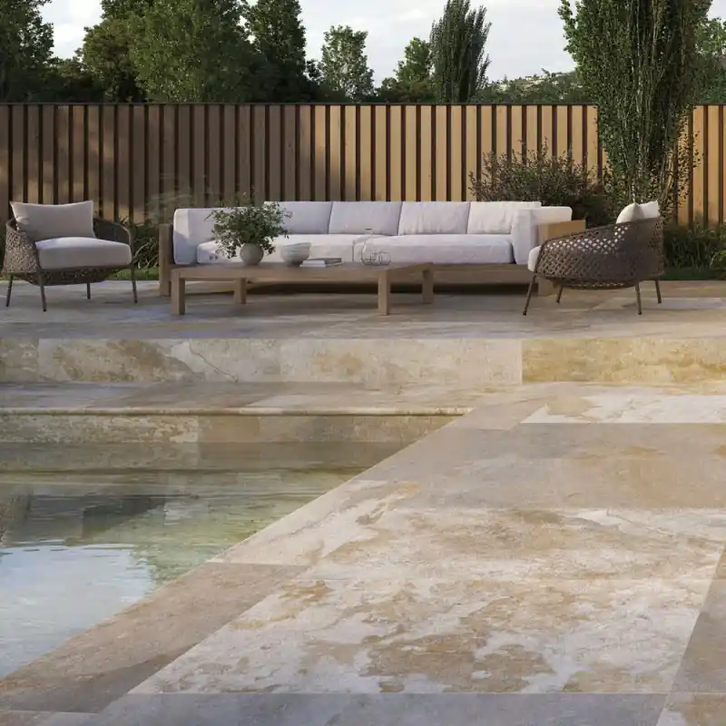 Carrelage sol extérieur et intérieur antidérapant aspect Pierre de Bali Sinai beige mat 60x120 cm Prix Bas