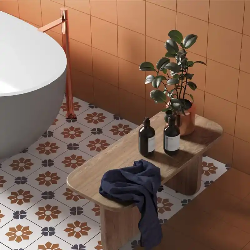 Retour Gratuit Carrelage aspect carreau ciment Rivoli fiore mat 20x20 cm
