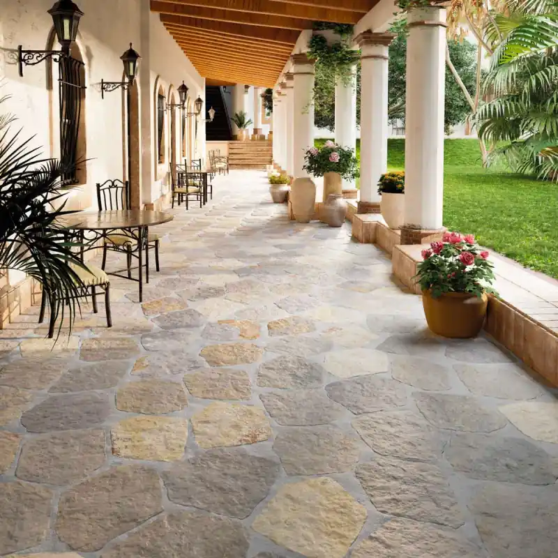 Carrelage aspect pierre Cuzco multi mat 28,5x33 cm Authentique