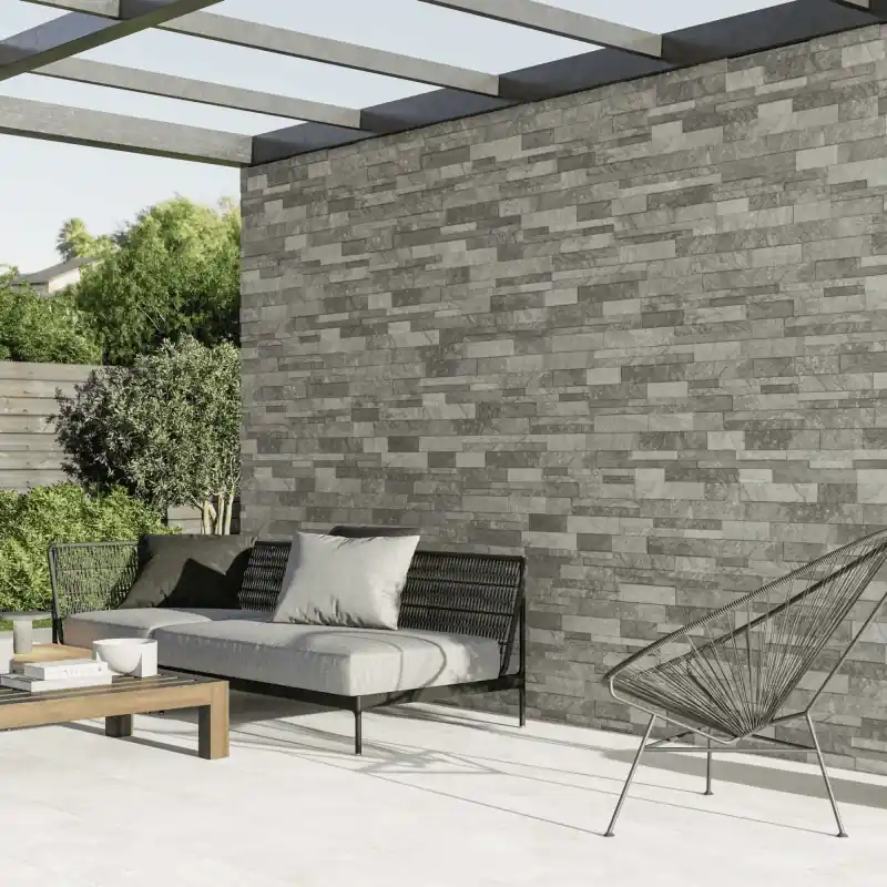Satisfait Ou Remboursé Pierre de parement Pietra grey mat 31x56 cm