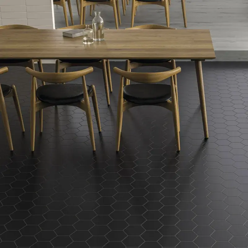 Satisfait Ou Remboursé Carrelage hexagonal Timeless noir mat 15x17 cm