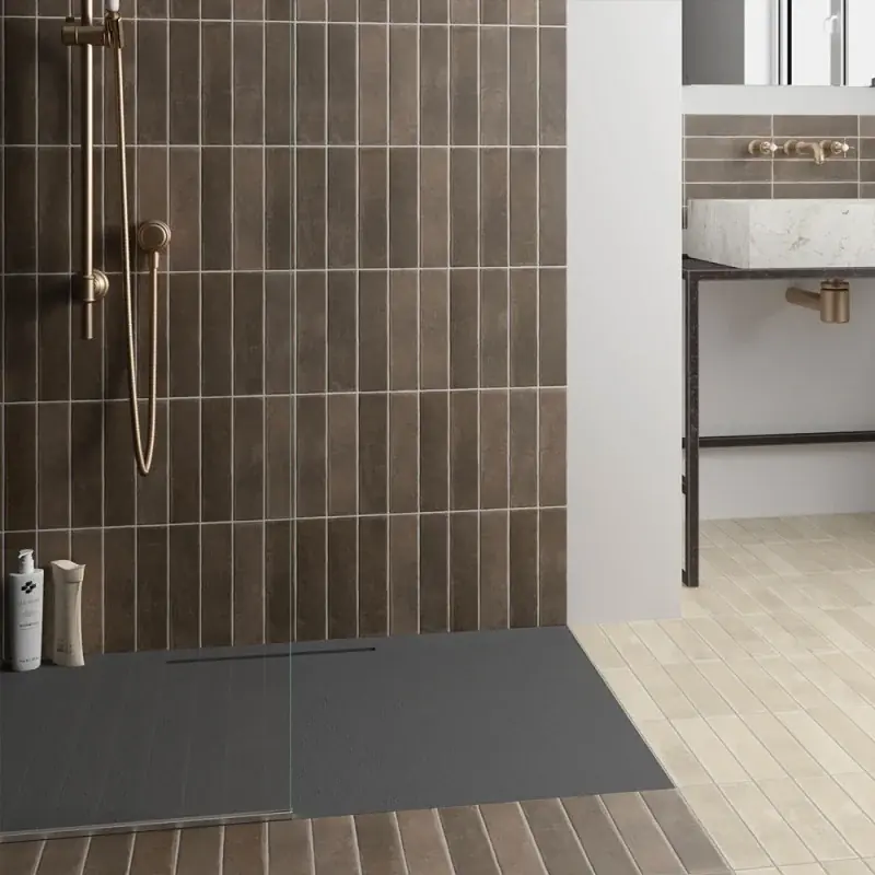 Acheter Direct Carrelage aspect zellige Argile cacao mat 6x24,6 cm