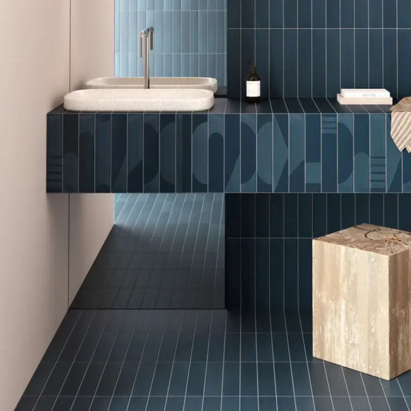 Vente Flash Carrelage aspect zellige Wadi Decor Indaco mat 6x30cm