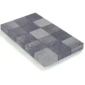 PAVES ARRIVAGE 15x15x6cm Gris-Noir tambouriné 520/pal 11,81m² Affaire À Saisir
