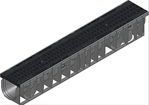 Caniveau RECYFIX PRO 1000x160x150 B125 grille montée et clavetée Expédié Aujourd'hui