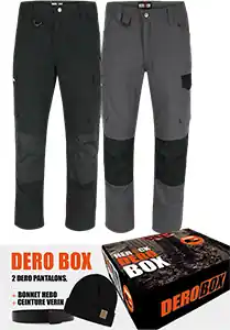Dernier Modèle Box 2 Pantalons DERO noir T48 + 1 bonnet + 1 ceinture offerts HEROCK