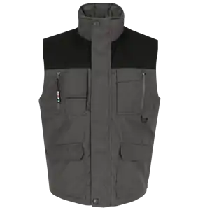 Gilet sans manches DONAR gris/noir Taille XXXL - multi-poches - HEROCK Bon Plan