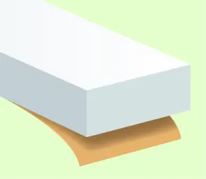 Retour Gratuit Joint Classique Blanc 1/3mm x 6m - portes et fenêtres Bon état