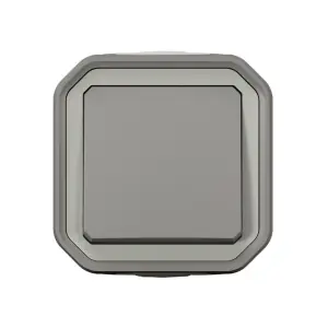 Dernière Chance Bouton poussoir PLEXO gris IP55