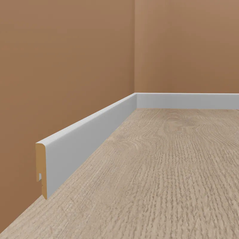 Quantité Limitée Neuhofer Plinthe "Euskirchen" FU054L MDF 12 x 58 x 2400 mm Blanc