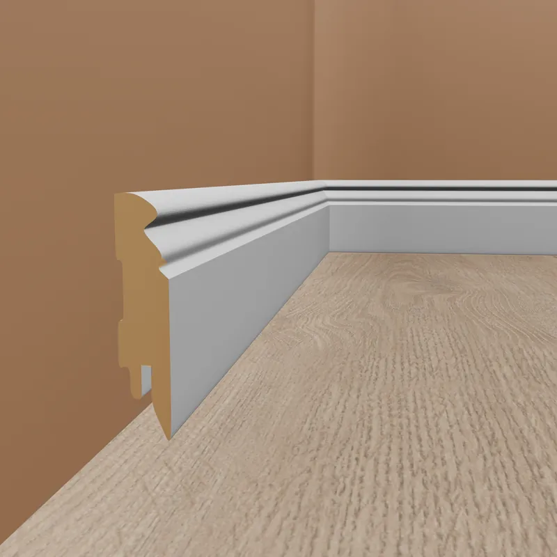 Neuhofer Plinthe "Gabiano" FU096L MDF 16 x 90 x 2400 mm Blanc Livraison Express
