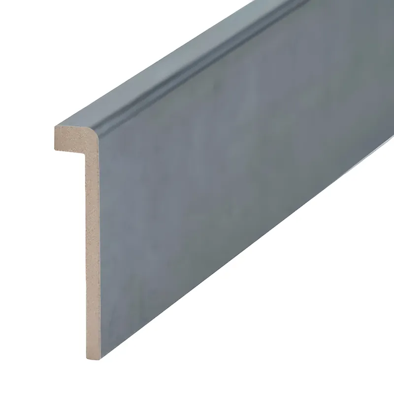 Surplinthe pour carrelage MDF jusqu‘à 85 mm acier nature Plinthe MDF moderne PROVISTON Must-Have