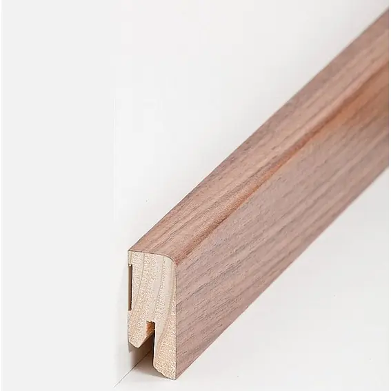 Petit Prix Plinthe "Halle" Bois plaqué 16 x 40 x 2500 mm noyer Plinthe moderne PROVISTON