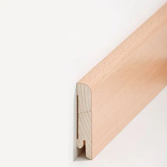 Offre Spéciale Plinthe "Erfurt" Bois plaqué 15 x 70 x 2500 mm Hêtre Moderne PROVISTON