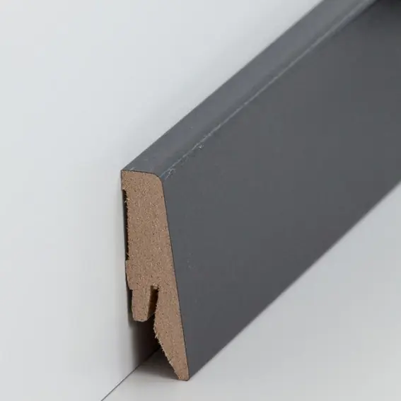 Plinthe "Coburg" MDF 18 x 58 x 2500 mm anthracite brillant Plinthe moderne PROVISTON Petit Prix