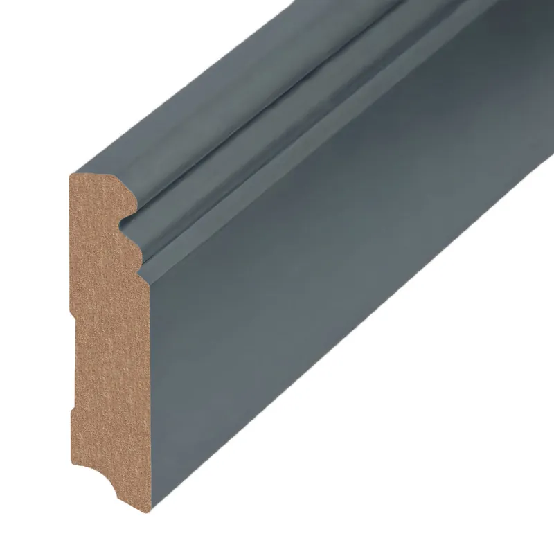 Meilleur Choix Plinthe moulurée revêtue 19 x 80 x 2500 mm MDF noir PROVISTON