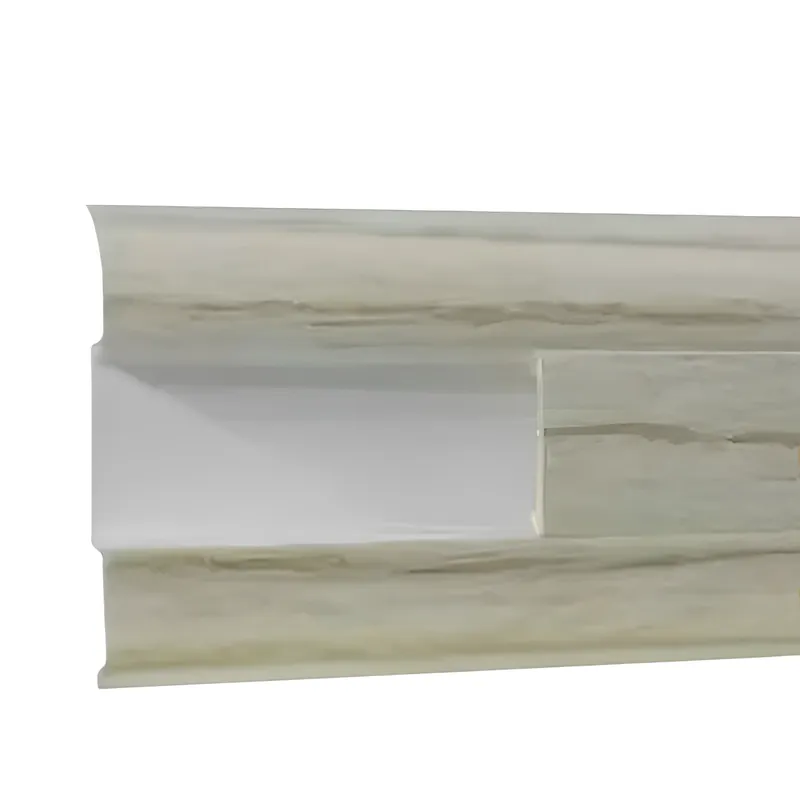 Nouveauté Plinthes en PVC avec passage de câbles chêne blanc (18 x 55 x 2500 mm)