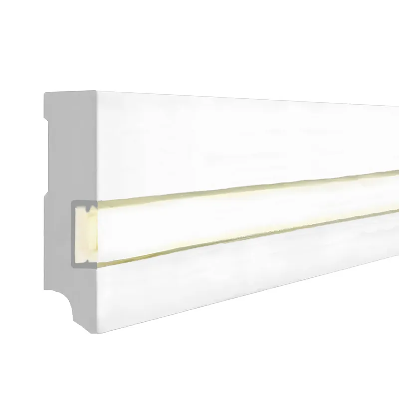 Belle lumière Plinthe MDF Noyer, revêtu blanc (19 x 58 x 2500 mm) 721.1958L PROVISTON Soldes