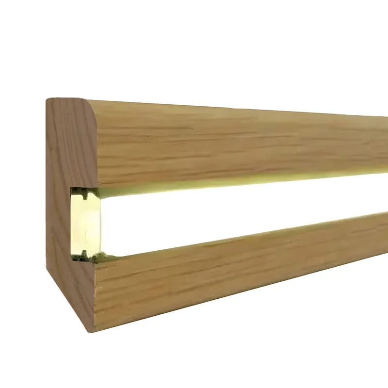Satisfait Ou Remboursé Plinthes modernes en bois massif, laquées marron (16 x 58 x 2400 mm) 60.16.58.1L PROVISTON