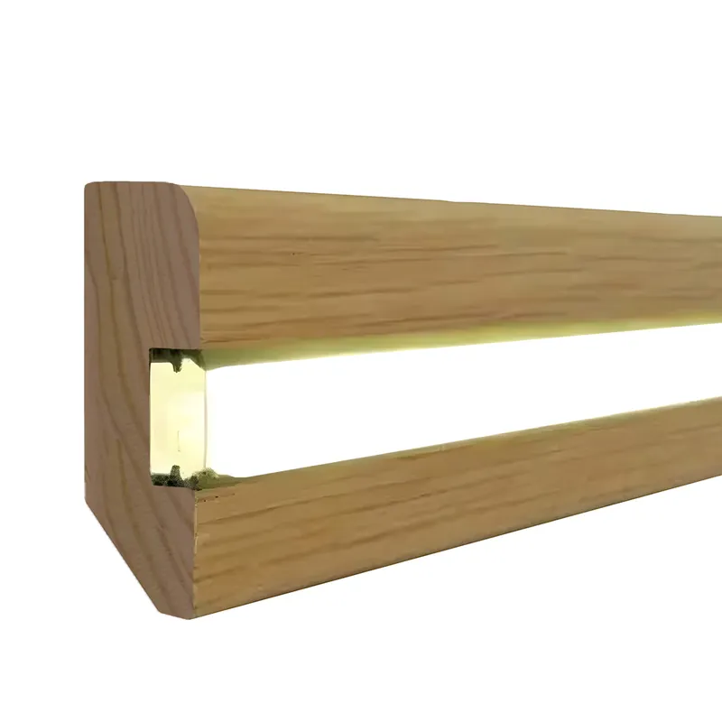 Retour Gratuit Belle lumière Plinthe en bois massif, laquée marron (20 x 58 x 2400 mm) 60.20.58.1L PROVISTON