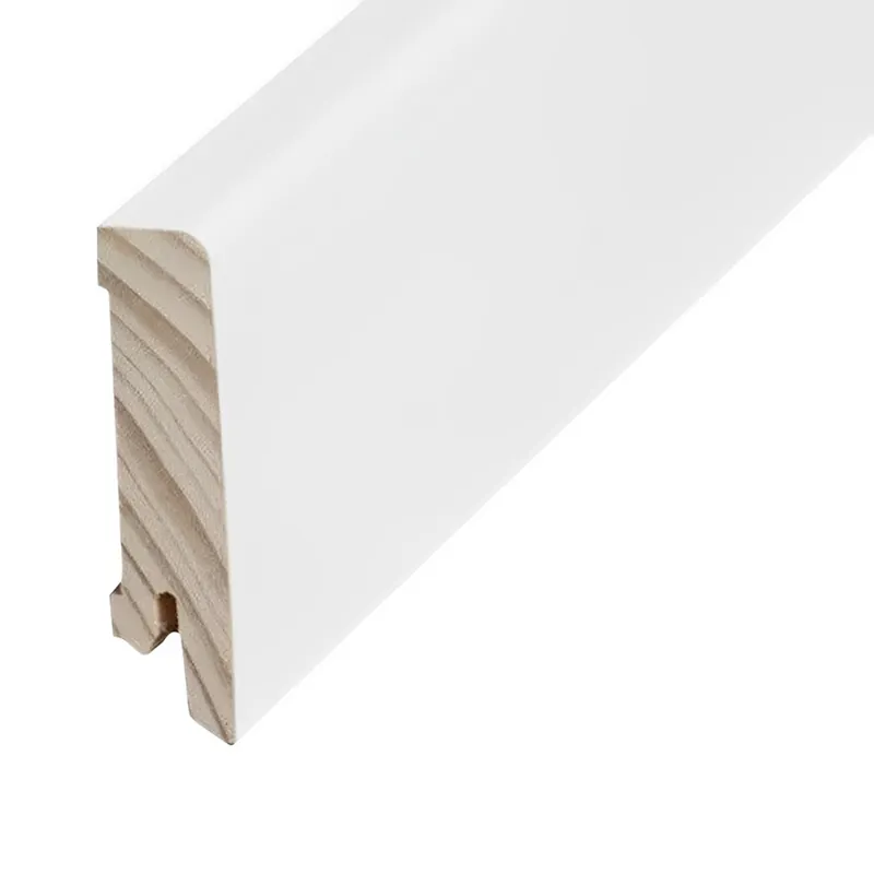 Plinthe en bois plaqué blanc couvrant (16 x 60 x 2500 mm) 16.61.41 PROVISTON Super Prix