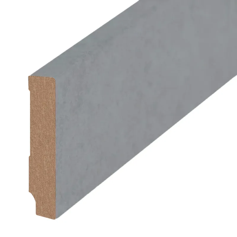 Plinthe moderne à Noyau en MDF de qualité Acier nature revêtu 16 x 80 x 2500 mm 721.1680.46 PROVISTON Offre Spéciale