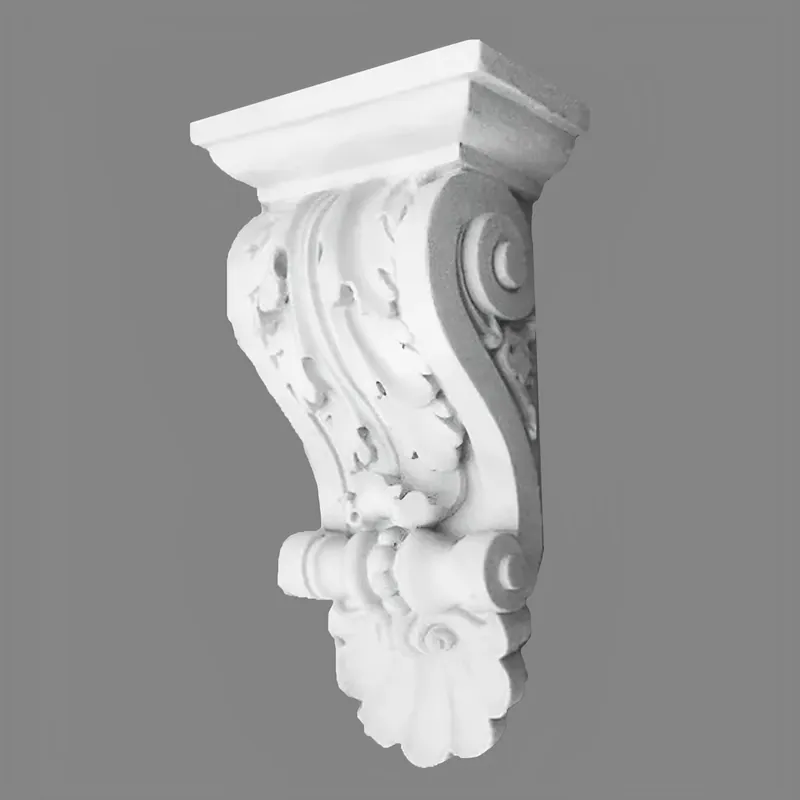 PROVISTON Console en plâtre Victoria Moulures décoratives en plâtre 222 x 400 mm Offre Limitée