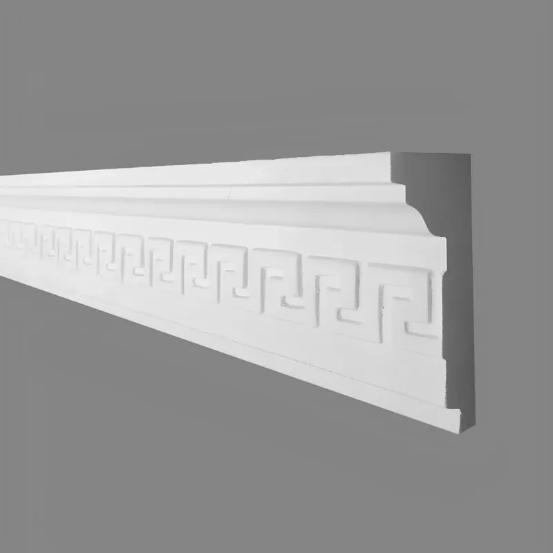 Offre Exclusive PROVISTON Cornice en plâtre Bielefeld Moulures décoratives en plâtre 50 x 105 x 1000 mm Moulures en plâtre staff