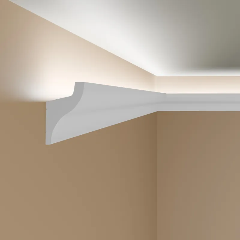 Angle extérieur de moulure LED NMC WALLSTYL IL3 en polystyrène blanc Must-Have
