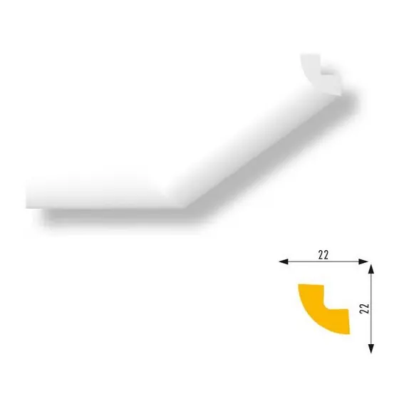 Angle intérieur de moulure plafond Marbet E-1 en polystyrène Top Vente